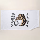 Serviette De Plage Déjeuner Alpaca (Devant)