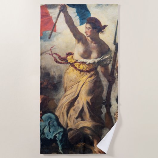 Serviette De Plage Delacroix - La Liberté guidant le peuple Gros plan (Devant)