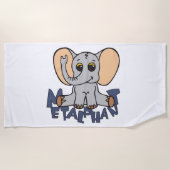 Serviette de plage d'éléphant de Metalphant (Devant)
