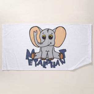 Serviette de plage d'éléphant de Metalphant