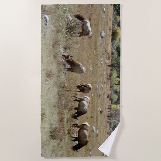 Serviette de plage d'Elk (Devant)