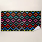 Serviette De Plage Demi-Diamants De Fond (Devant)