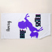 Serviette De Plage Demi-Soeur Pony Violet frère (Devant)