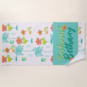 Serviette De Plage Demoiselle d'honneur de voile tropical de Margarit (Devant)