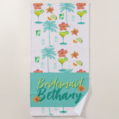 Serviette De Plage Demoiselle d'honneur de voile tropical de Margarit (Devant)