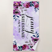 Serviette De Plage Demoiselle d'honneur Enterrement de vie de jeune f (Devant)