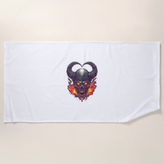 Serviette De Plage Demon Skull Firestorm
