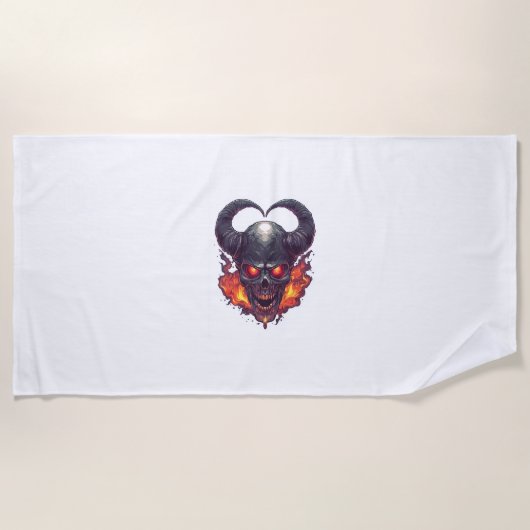 Serviette De Plage Demon Skull Firestorm (Devant)
