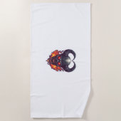 Serviette De Plage Demon Skull Firestorm (Devant)