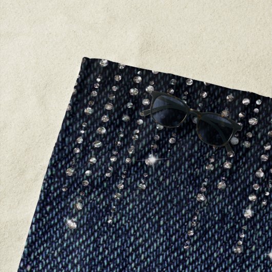 Serviette De Plage Denim Diamonds Moderne Bachelorette Week-end (En situation)