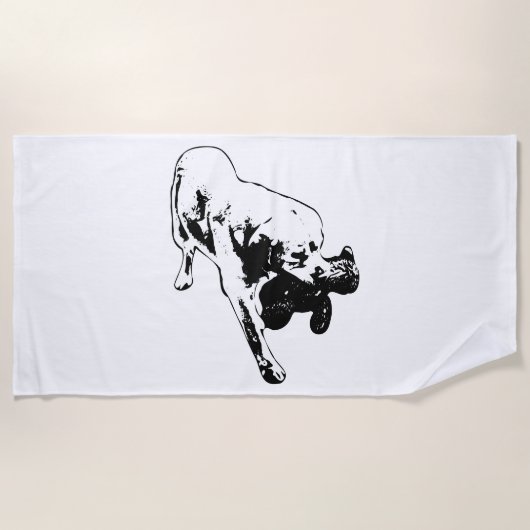 Serviette De Plage Dénivelé vers la côte (Devant)