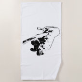 Serviette De Plage Dénivelé vers la côte (Devant)