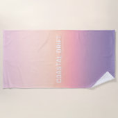 Serviette De Plage Dérive côtière - Pastel Sunset Gradient (Devant)