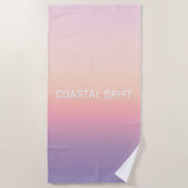 Serviette De Plage Dérive côtière - Pastel Sunset Gradient (Devant)