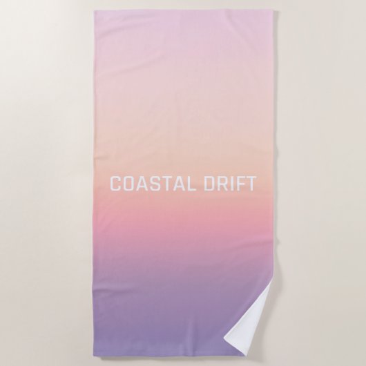 Serviette De Plage Dérive côtière - Pastel Sunset Gradient (Devant)