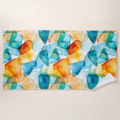 Serviette De Plage Dérive de couleur côtière (Devant)