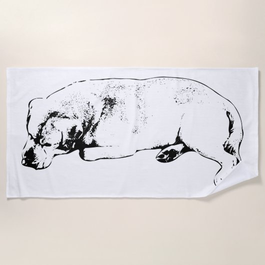 Serviette De Plage Dérive, ne te dépêche pas (Devant)