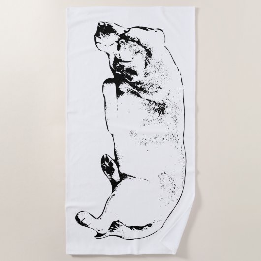 Serviette De Plage Dérive, ne te dépêche pas (Devant)