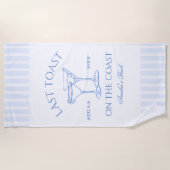 Serviette De Plage Dernier toast sur la Bachelorette Côte (Devant)