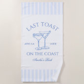 Serviette De Plage Dernier toast sur la Bachelorette Côte (Devant)