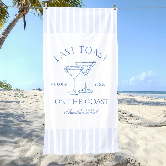Serviette De Plage Dernier toast sur la Bachelorette Côte