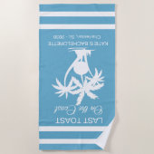 Serviette De Plage Dernier Toast Sur la côte Bachelorette (Devant)