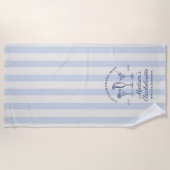 Serviette De Plage Dernier Toast Sur La Côte Bleu Dusty (Devant)