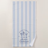 Serviette De Plage Dernier Toast Sur La Côte Bleu Dusty (Devant)