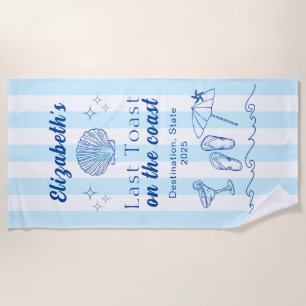 Serviette De Plage Dernier Toast sur la Côte pour la Soirée de Plage