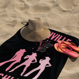 Serviette De Plage Dernière fête de Bachelorette à Nashville en cowgi