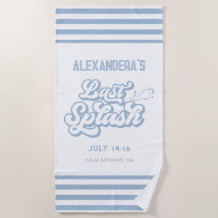 Serviette De Plage Dernière Gerbe Bleue Enterrement de Vie de Jeune F