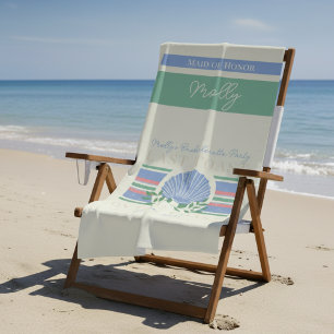 Serviette De Plage Dernière Toast sur la Côte Bachelorette Nautical