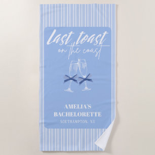 Serviette De Plage Dernière toast sur la côte Fête de Bachelorette bl