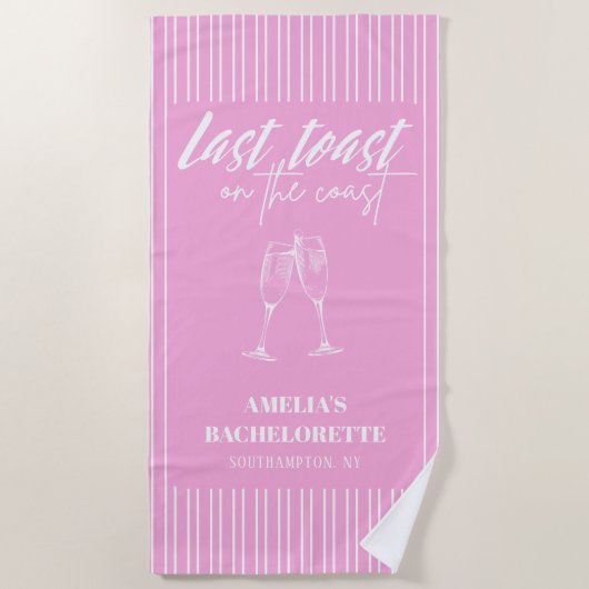 Serviette De Plage Dernière toast sur la côte Fête d'enterrement de v (Devant)