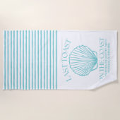 Serviette De Plage Dernière Toastte Fantaisiste sur la Côte Turquoise (Devant)