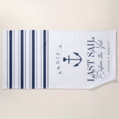 Serviette De Plage Dernière voile avant le voile de la future mariée (Devant)