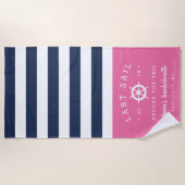 Serviette De Plage Dernière voile avant le week-end de Bachelorette V (Devant)