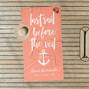 Serviette De Plage Dernière voile avant le week-end de Bachelorette V