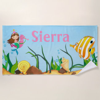 Serviette de plage des enfants personnalisés