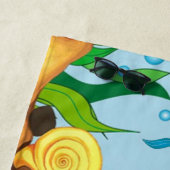 Serviette de plage des enfants personnalisés (En situation)