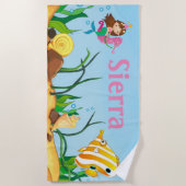 Serviette de plage des enfants personnalisés (Devant)