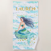 Serviette de plage des enfants personnalisés (Devant)