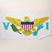 Serviette de plage des Îles Vierges américaines (Devant)