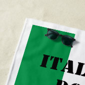 Serviette De Plage Des Italiens il améliorent le drapeau de la (En situation)