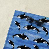 Serviette de plage des Orcas (En situation)
