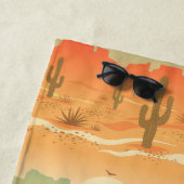 Serviette De Plage Desert Cactus Southwest Design Beach Towne (En situation)