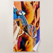 Serviette De Plage Desert Dragon Lizard Design (Devant)
