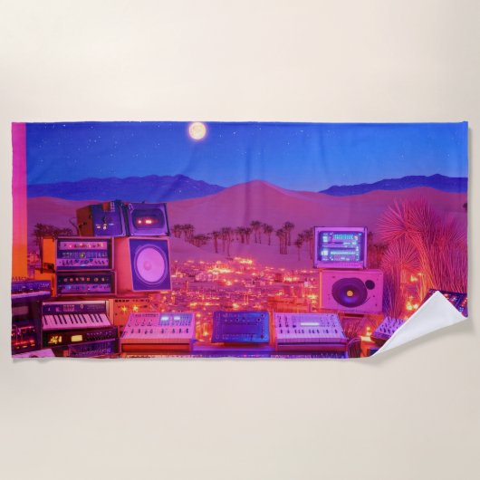 Serviette De Plage Desert Music Studio (Devant)