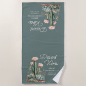 Serviette De Plage Desert Vibes Bachelorette Party Blooming Cactus (Devant)