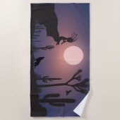 Serviette De Plage Desert Wolf Arizona Kokopelli Beach Towel (Devant)